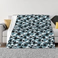 thumbnail image 1 of Fotbe Angry Shark Manta de Franela con Estampado, Manta Ultrasuave para Cama, Sofá, Auto, Hipoalergénica y Antibolitas-40"x30", 1 of 6