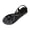 C-Black, variant on Women One Strap Slingback Flat Sandals Open Toe Non Slip Rubber Sole Plus Size Shoes Spring Summer Casual Versatile,Black