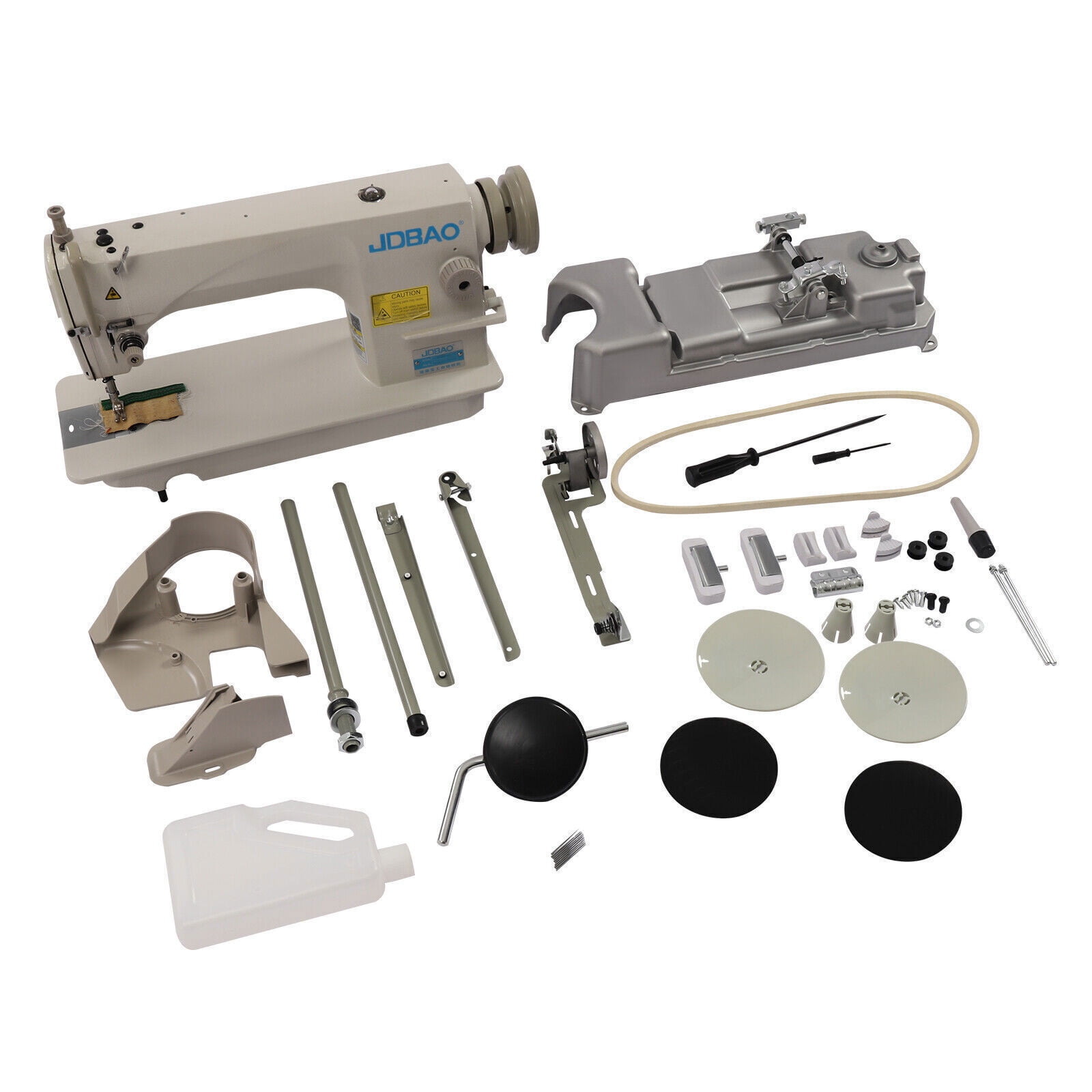 550W Industrial Sewing Machine with Motor, Heavy-Duty Upholstery Sewing Machine, 3500 SPM Commercial Sewing Machine for Canvas, Vinyl, Leather, 110V