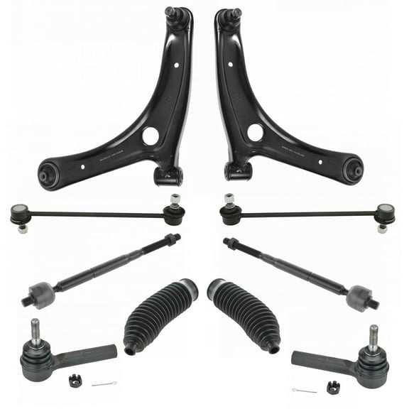 Lower Control Arm Ball Joint Inner Outer Tie Rods Sway Bar Link & Bellows Kit PSA65367