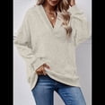 thumbnail image 4 of Sudadera con Capucha para Mujer, Cuello en V, para Invierno y Otoño. Fresno de Flores XL, 4 of 8