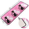 thumbnail image 4 of Dreamtimes Black White Cat Hallway Runner Rug 2'x6' Kitchen Rug with Rubber Backing Wedding Valentines Day Non Slip Entryway Rug Runner Washable Soft Area Rug for Hallway Bedroom Kitchen Decor, 4 of 6