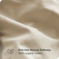thumbnail image 3 of Bare Home Organic Cotton Duvet Cover Set, 300 Thread Count, Percale Weave, Full/Queen, French Beige, 3 of 5