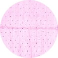 thumbnail image 1 of Ahgly Company Indoor Round Solid Pink Modern Area Rugs, 6' Round, 1 of 4