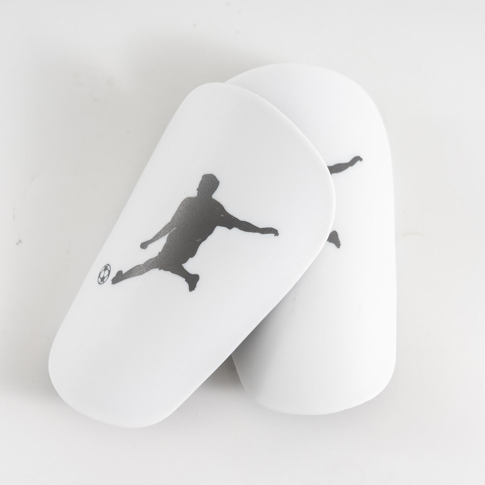 Lasuroa 2 Paires Protège-Tibias Miniatures Football - Blanc Et Noir Avec Sac Filet