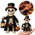 thumbnail image 5 of Halloween Lighted Monster Lantern Resin Craft Decoration, Spooky Tabletop Lamp for Home, Mantel, Halloween Party Indoor Decor, 5 of 7