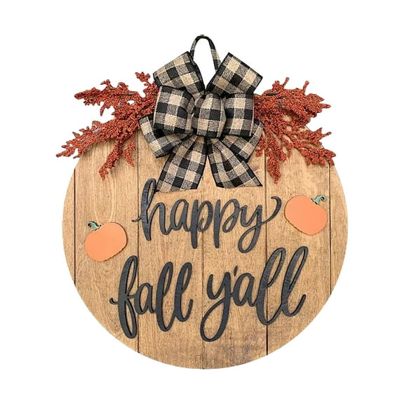 Welcome Sign for Front Porch, Fall Decorations for Home, Wooden Front Door Hanger for Harvest Thanksgiving Outdoor Halloween Home Decor 1PC