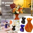 thumbnail image 6 of 6.3" 3D Orange Vase - Creative Corrugated Design, Flower Vase Modern Home Accent for Living Room & Table, Stylish Decorative Vase for Indoor/Outdoor, 6 of 6