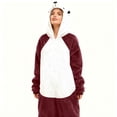 thumbnail image 5 of Ruimatai Unisex Adult Bear Hooded Onesie Pajamas Winter Warm Fluffy Loose Funny Sleepwear with Pockets for Cozy Comfort, 5 of 7