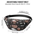 thumbnail image 3 of Fanny Pack Accented Spooky Halloween Pattern Waist Pack Bag,Running Cross Bag,Waterproof Large Fanny Packs for Women Men for Travel Running Hiking Cycling, 3 of 6