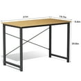 thumbnail image 3 of EDX Simple Style Computer Desk with Storage Bag and Iron Hook, Oak, 3 of 6