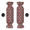 thumbnail image 2 of Wukai Skull and Roses Print Candy Pillow Cylindrical Pillows Sofa Pillow Neck Hand Support Pillows Including Insert Lumbar Pillows, 2 of 8