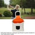 thumbnail image 3 of Couvre-tête de Putter de Golf, Housse de Club de Golf Doublure Super Douce PU Blanc pour Usage Extérieur Demi-Cercle, Carré, 3 of 7
