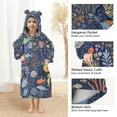 thumbnail image 3 of FORMRS Wearable Blanket Hoodie with Sleeves for Kids Cozy Flannel Sweatshirt, Cartoon Ocean Pattern, 3 of 7