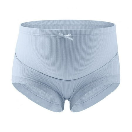 Lace Maternity Underwear Cotton Pregnancy Panties Plus Size High Waist Postpartum Belly Support Briefs