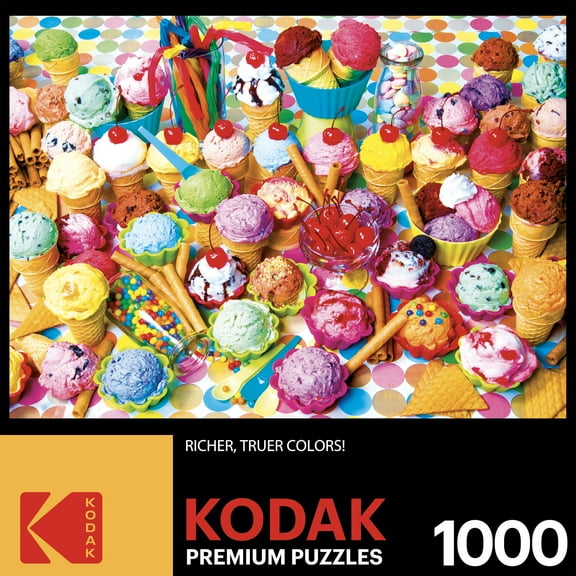 Cra-Z-Art Kodak 1000-Piece Variety of Colorful Ice Cream Jigsaw Puzzle