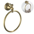 thumbnail image 1 of Vintage-Style Bathroom Hardware for Rust-Free Hanging Retro Brass Towel Ring, 1 of 8