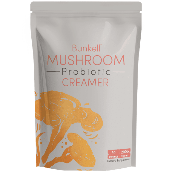 Bunkell Mushroom Probiotics Creamer Blend, Adaptogenic 6 Mushrooms, Energy Support, 210g