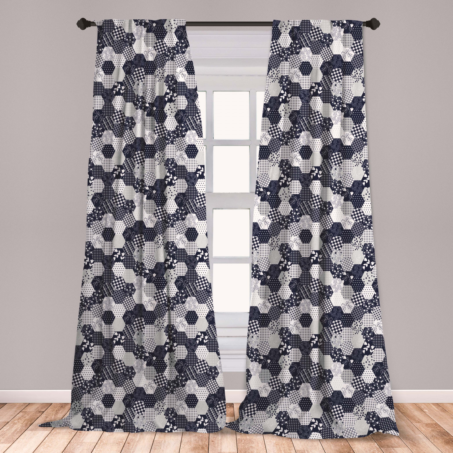 navy and white curtains canada