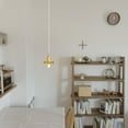thumbnail image 6 of KAYYELAMP 34.6 inches White Twisted Cord Brass E12 Base J-Type Track Light Vintage Design for Kitchen Dining Room Loft Home(No Bulb, Track), 6 of 7