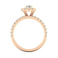 thumbnail image 4 of Certified 1.50ctw Diamond Halo Engagement Ring Bridal Set in 10k Rose Gold (G-H, I2-I3), 4 of 5