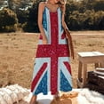 thumbnail image 3 of Glittery Union Jack Flag Sleeveless Dress Dresses Women Summer Women's Summer Clothing, 3 of 9