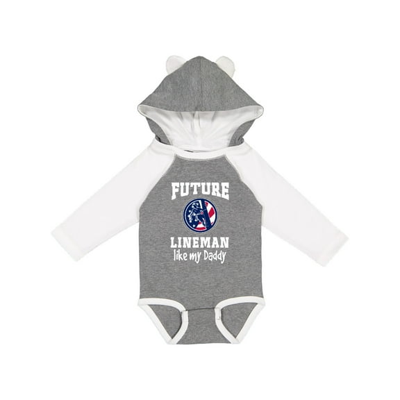 Inktastic Future Lineman Like Daddy Boys Long Sleeve Baby Bodysuit