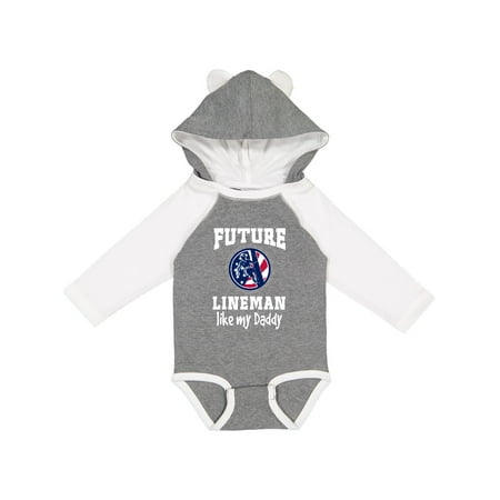 

Inktastic Future Lineman Like Daddy Gift Baby Boy Long Sleeve Bodysuit