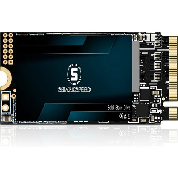 SSD 512GB M.2 2242 NVMe SHARKSPEED PCIe Gen3.0x4 42mm 3D NAND Internal Solid State Drive for Laptop Desktop Ultrabook