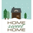 thumbnail image 3 of Ambesonne Log Cabin Duvet Cover Sets, Lodge with Winter Theme, 2-Queen, Pale Seafoam Multicolor, 3 of 3