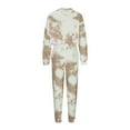 thumbnail image 7 of Usmixi Sweatsuits Set for Women Womens 2 Piece Outfits Fashion Tie Dye Hooded Cropped Sweatshirt Drawstring Elastic Waist Jogger Pant Lounge Sets Tracksuit Sets with Pocket Under $10, 7 of 7