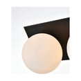 thumbnail image 3 of Living District Jillian 3-Light Iron & Glass Bath Sconce in Black/Frosted White, 3 of 5