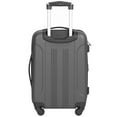 thumbnail image 4 of Travelers Club Chicago 20" Hardside Rolling Carry On Luggage - Charcoal, 4 of 8