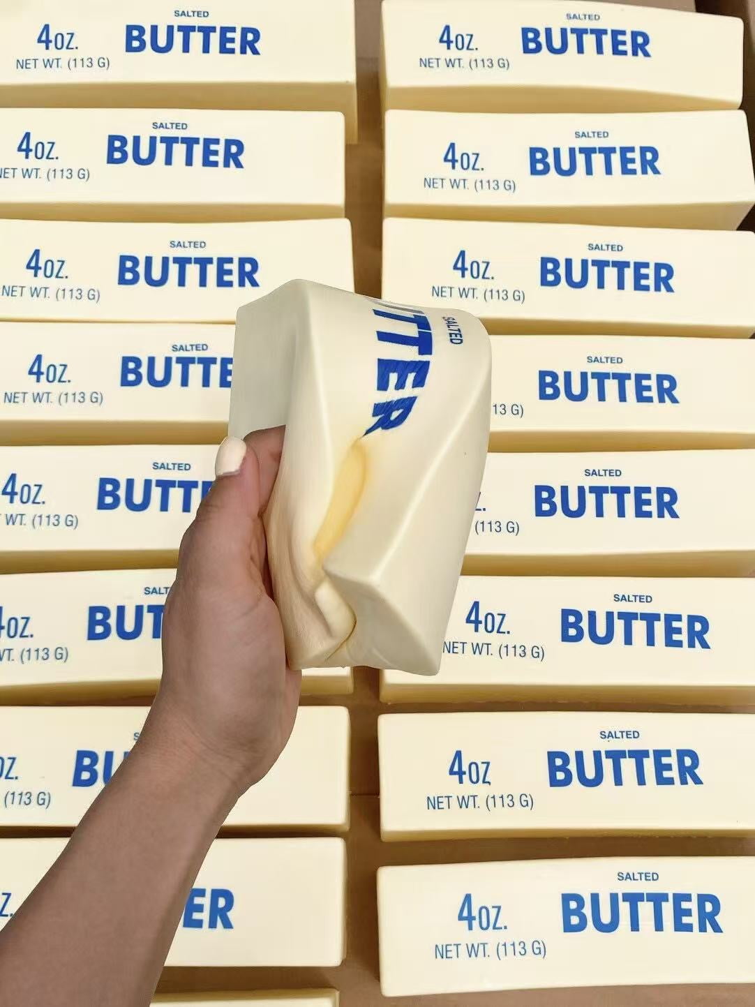 Moist Big Butter Bar Stress Ball - Ultra-Soft & Slow-Rising Squeeze for ASMR & Anxiety Relief, Sensory Fidget Gadget for Adults