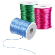 3 Rolls Polypropylene Lace Cord Thread for Crocheting Embroidery Floss to Weave Gifts Polyester