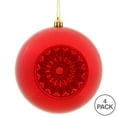 thumbnail image 2 of Vickerman N175503D 4.75 in. Red Shiny Star Brite Ornament Ball - 4 per Bag, 2 of 3