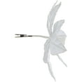 thumbnail image 4 of Northlight Glittered Poinsettia Christmas Floral Pick Clip-On Ornament - 10" - Snow White, 4 of 6