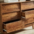 thumbnail image 4 of DEALTOPS Vintage Dresser with 6 Drawers in Bevel Design, Versatile Spacious Storage Cabinet, Antique Walnut, 4 of 7