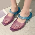 thumbnail image 4 of Willtoo Jelly Mesh Ballet Flats Clear Sandals for Women Beach Water Shoes Cute Fashion Trendy for Girls Office Cruise Festivals Gifts, 4 of 4