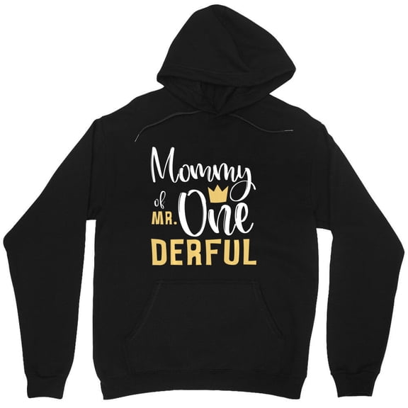 Mommy Of Mr. Onederful 1st Birthday First One-derful Graphic Matching For Her - Great Gift Idea M6963 Unisex Hoodie, Up to Size 5XL