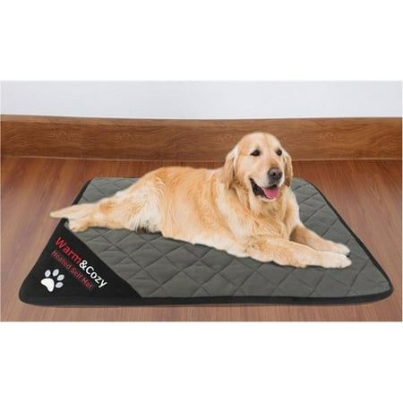 MJE International MJE-1100-GREY Quilted Non-Slip Self Heating Pet Mat, (Best Non Slip Flooring For Dogs)