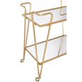 thumbnail image 3 of Putnam Gold Mid-Century Bar Cart, 3 of 6