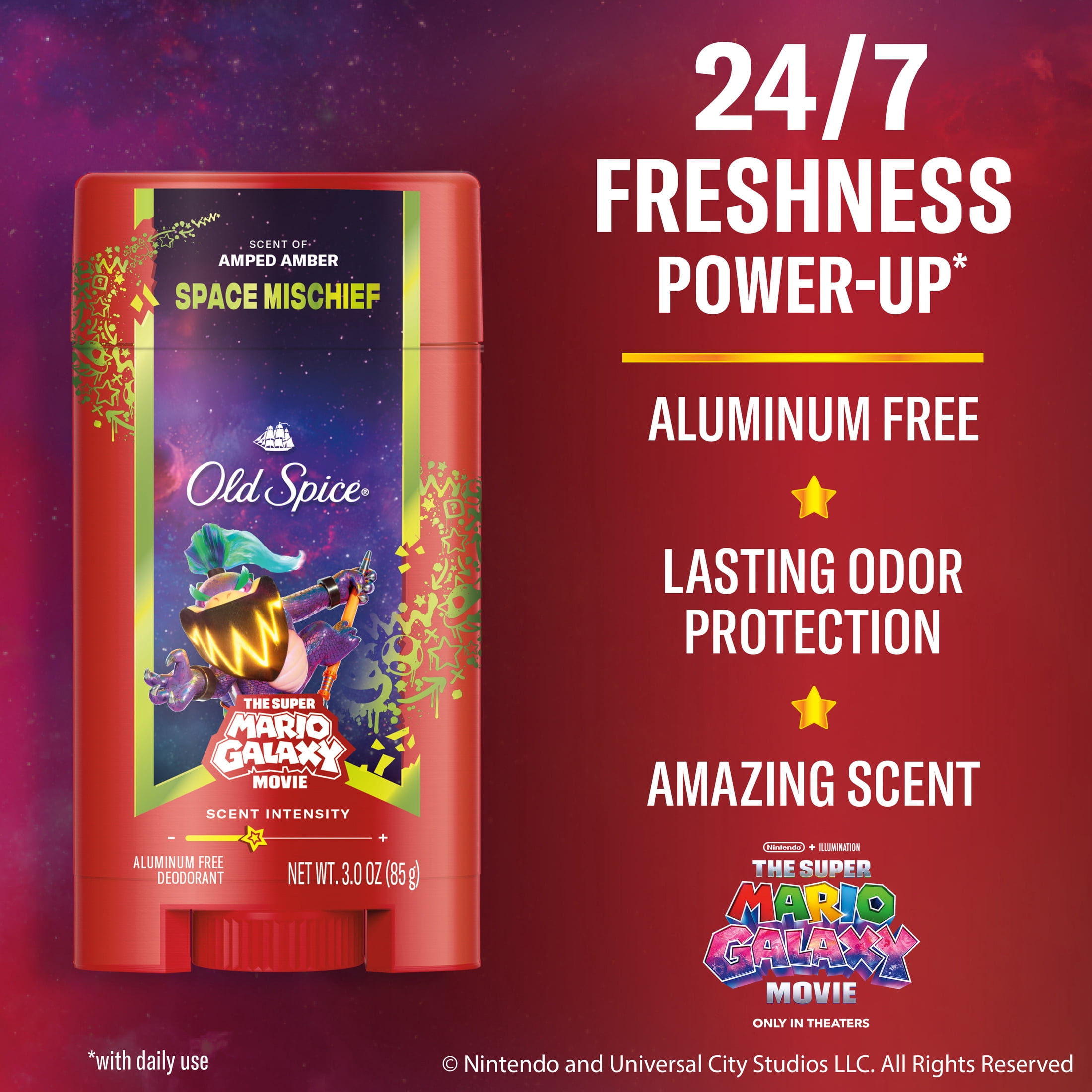 Old Spice Men's Deodorant, Space Mischief, Old Spice x The Super Mario Galaxy Movie, 3.0 oz