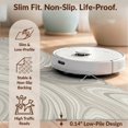 thumbnail image 6 of Design&I 9'x12' Washable Area Rug Beige Minimalist Cream Swirling Motif Abstract Neutral Tones for Master Suite, Under Bed, Sleek Flatweave Pet Friendly, 6 of 7