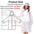 thumbnail image 2 of HLONK Ponchos de Pluie pour Adultes Réutilisables 2 Pcs Imperméables d'Urgence pour Femmes Hommes avec Capuche et Cordon, 2 of 7