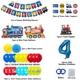 thumbnail image 2 of Fuliko Train 4th Birthday Decorations for Boys, 4 Years Old Birthday Party Supplies Including Number 4 Foil Balloons, Train Birthday Banner, Latex Balloons, Cake Topper for Train Themed Party, 2 of 3