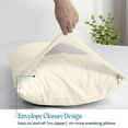 thumbnail image 4 of Ivory Egyptian Cotton Pillow Cases, 100% Egyptian Cotton, Standard/Queen Size 20x30 inch, Soft & Cooling, Hypoallergenic, Set of 2 Solid Pattern with Envelope Closure, 4 of 5