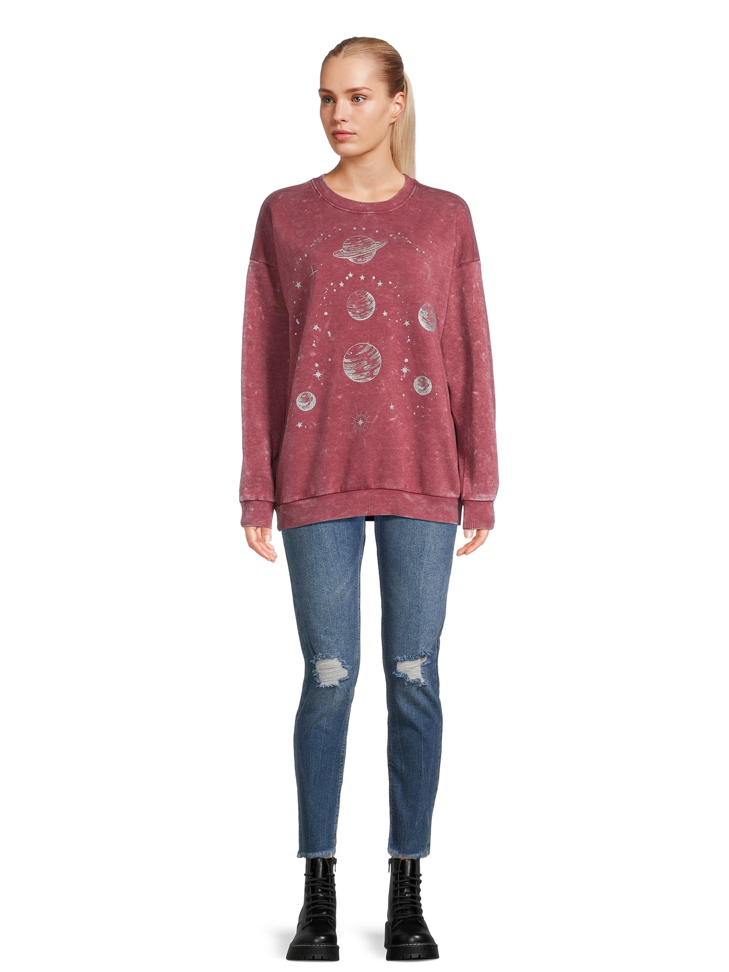 Self Esteem Juniors Mineral Wash Graphic Sweatshirt, Sizes S-XL