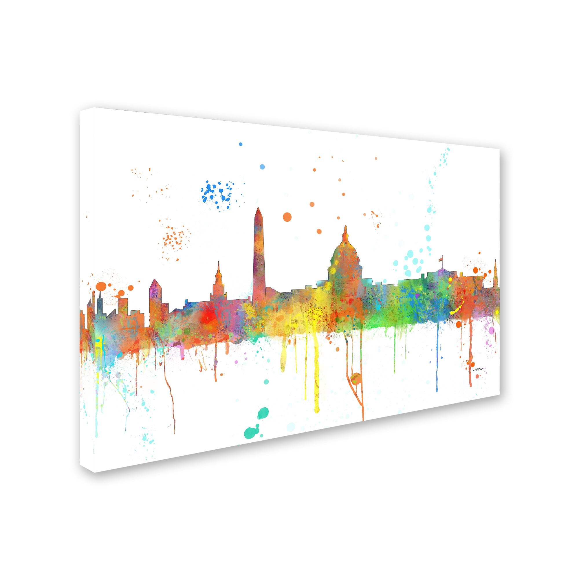 Trademark Fine Art "Washington DC Skyline Mclr-1" Canvas Art by Marlene Watson