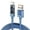 Blue-1m, variant on 100W Quick Charging USB to USB C Cable with Power Cutoff Function Clear Aesthetic Design Aluminum PVC Data Cable